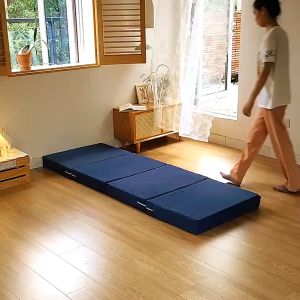 Hot  Mattress Super Single Mattress Mattress Foldable Single GOOD  sg  Mattress Four Folding Sponge Floor Mat Nap Mat Office Single Lunch Rest Mat Japanese Lazy Bed Ri Pack