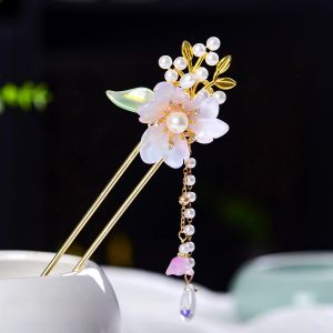 Traditional Chinese Hanfu Hairpin Tassel Hairpin Simple Back Hair Accessory Daily Use Hanfu Hairdo Ancient Style Headwear