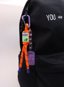 Trendy Hand-Woven Decorative Fluorescent Color Handbag Pendant Creative Keychain Stylish Schoolbag Pendant Couple Fashion