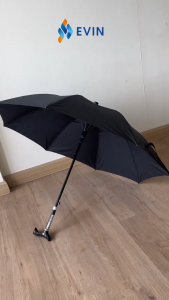 Evin 2 in 1 Umbrella Walking Stick: Foldable Compact Durable Waterproof Portable. Ideal for Rainy Weather and Mobility Assistance.