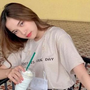 Pink Theory Becky Pineapple Loose Short Sleeve T-Shirt Summer Print Casual Cotton round Neck Top for Young Women