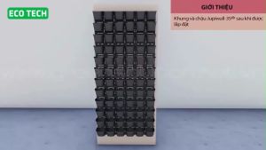 [ JUPIWall-35 ]: Bộ Module vườn tường thế hệ mới 2 lựa chọn khung đỡ chậu dung tích 18L thiết kế vòm phù hợp bầu cây đáy chậu trữ nước