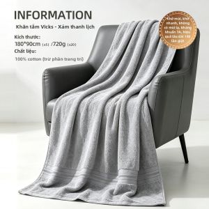 ZhenXi | Khăn Bông Cotton Dày Lớn 180