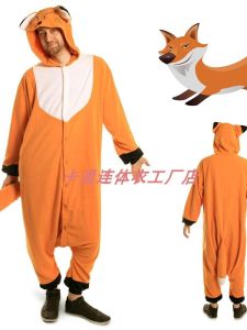 Crazy Animal Nick Fox Cartoon One-Piece Pajama Disney Adult Halloween Anime Stage Cosplay Clothes