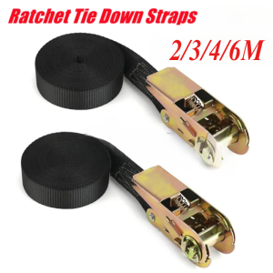 Cargo Strap Lashing Adjustable Ratchet Strap Heavy Duty Cargo Rope Tie-Down Motorcycle Truck Strap