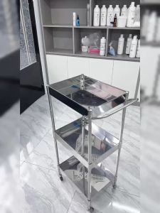 Xe Đẩy Tóc Spa Thẩm Mỹ RUBY INOX 304 không rỉ sét Chịu Nặng Trên 50kg