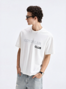BODYDREAM | Linen Blend Letter Print Mens T-Shirt