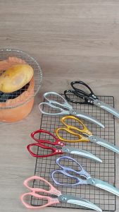 Stainless Steel Barbecue Scissor Anti Slip Serrated Sharp Korean BBQ Scissors K76