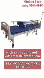 Giường đa năng 5 tay quay Gia Bảo Minh GBM-092C