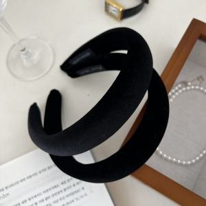 Màu Đen Băng Đô Quấn Tóc Nhung Nữ Vintage Phong Cách Hồng Kông Sang Trọng Đa Năng Phụ Kiện Băng Đô Quấn Tóc Kẹp Tóc Hàn Quốc Sốt Cùng Phong Cách