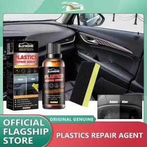 Yegbong Plastic Parts Restorer For Car Motorcycle Easy To Use Plastics Parts Crystal Coating Agent With Sponge Tool Automotive Interior Plastic Coating Agent Scratch Repair Instrument Panel Maintenance Agent