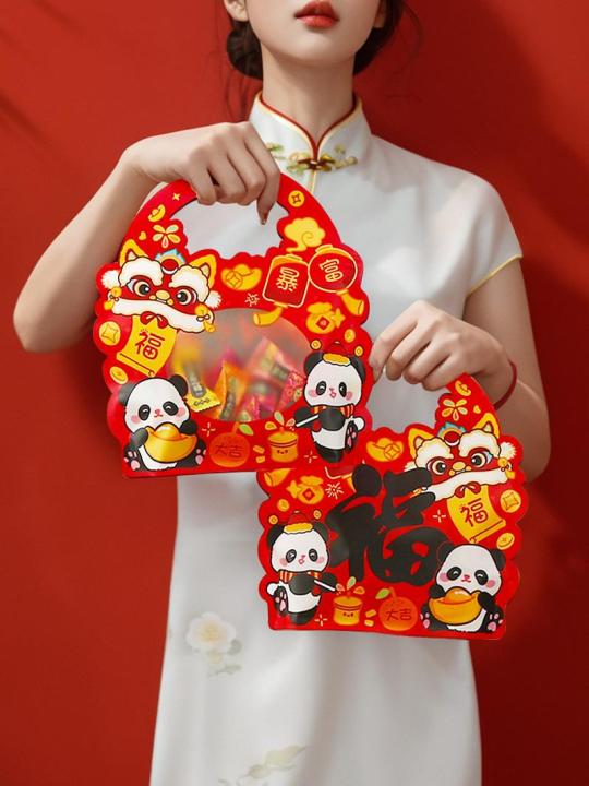 Túi Đựng Quà Tặng Năm Mới Màu Đỏ Có Họa Tiết Chữ Fu Túi Đựng Kẹo Và ...