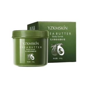 YZKMSKIN(娅芝) Exfoliator Body Scrub Cream Shea Butter Gentle Whitening Moisturizing Remove Chicken Skin Tighten Clean Pores 磨砂去角质 250g
