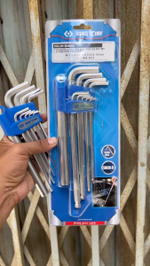 Bộ Lục Giác 11 chi tiết đầu bi HỆ MÉT có tay vặn 1.5-10mm KINGTONY 20109MRU (11 PC. Extra Long Hex Key with Ball & Extension Pipe Set)