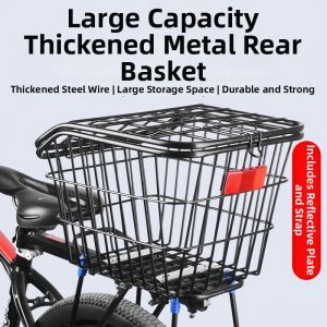 Bicycle Rear Basket Foldable Large Capacity For Bag