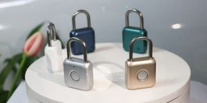 elinksmart Fingerprint Padlock Smart Padlock Locker Lock Biometric Metal Keyless Thumbprint Lock Waterproof USB Rechargeable for Gym Locker School Locker Luggage Backpack Suitcase(Gray)