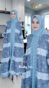 Amaira Syari Gamis Dewasa Persiapan Lebaran Motif Bahan Crinkle Print Dress Wanita Muslim