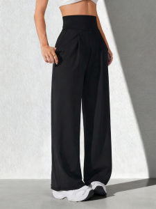 New High Waist Yoga Pants for Women Tummy Control Leggings Stretchy Soft Workout Wide Leg Pants Comfortable Casual Pants