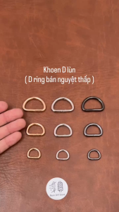 Khoen Chữ D Lùn – D-Ring Bán Nguyệt Thấp Hợp Kim Xi Mạ Bền Màu | Phụ Liệu Làm Đồ Da Thủ Công Túi Xách Ví DIY
