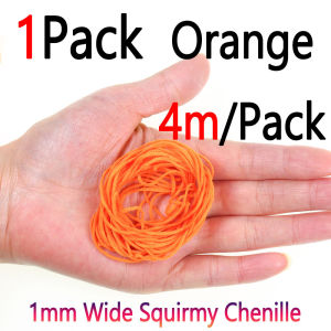 4M 1mm Wide Squirmy Chenille Mop Chenille Fly Tying Material For Squirmy Worms Caddisfly Stonefly Mop Flies Trout Fishing Lures