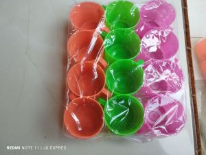 PROMO!! CANGKIR PLASTIK MURAH 1LUSIN 12 PCS PLUS GAGANG TINGGI 7CM DIAMETER  6CM • | GELAS PLASTIK MURAH