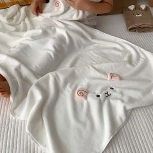 Microfiber Rabbit bear Bath Towel coral animal ear cute soft 70cm x 140cm blanket cotton  浴巾 毛巾 吸水速干