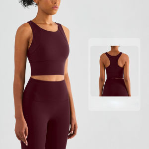 Bộ Đồ Tập Yoga 2 Món Dành Cho Nữ Áo Ngực Thể Thao Co Giãn Cao Và Quần Legging Thoáng Khí Co Giãn Bộ Đồ Tập Thể Dục Không Tay Màu Trơn