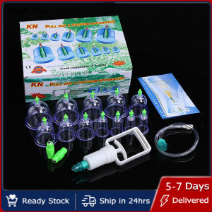 Hengfa Lina 12/6 Pcs Jar Vacuum Cupping Cans Device for Massage Meridian Therapy Acupuncture Anti Cellulite Suction Cup Body Massage Cans