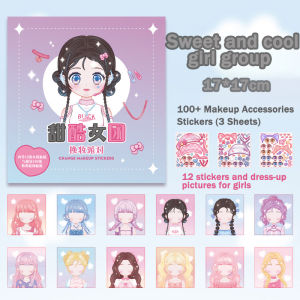 Dress up Sticker Handbook Goo Card Dress Up Toy Book Hundred Change Makeup Stickers Book Girls Toys