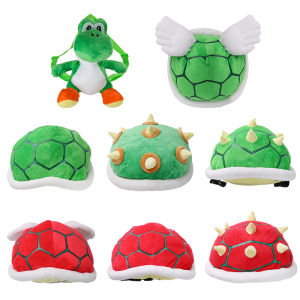 Bandai | 11.8 In Kawaii Koopa Troopa Bags Plush Toys Soft Yoshi Koopa Paratroopa Bowser Backpack Bags Stuffed Plushies Dolls