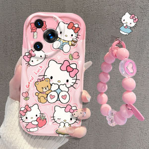 Ultra-Thin Silicone Phone Case for Huawei P70 pro Full Protection Anti-Fall Cute Cartoon Design Womens Style Soft Shell Cover