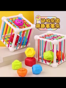 👶Kawdee👶 ของเล่นเด็ก Montessori รูปทรงลูกบาศก์ สีรุ้ง เสริมพัฒนาการเด็ก บล็อกตัวต่อสีรุ้ง