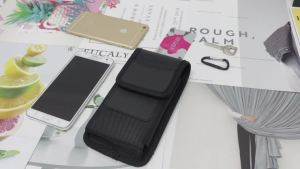 Men Phone Holster Cellphone Loop Holster Belt Clip Waist Bag Oxford Cloth Wallet Card Holder Running Travel Camping Phone Pouch