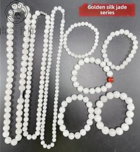 Ice White Natural Nephrite Jade Necklace