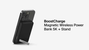 Pin sạc dự phòng không dây BOOSTCHARGE Belkin Magnetic 7.5W - 5.000mAh - có chân chống - cáp đi kèm C-C 1m BPD004 (tương thích iPhone 15)