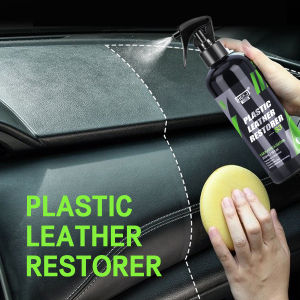 Car Plastic Leather Restorer Spray Polish Cleaner Coating Agent Back To Black More Gloss Car Cleaning Products S3