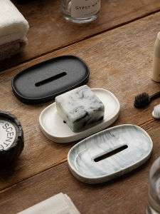 Nordic Style Ceramic Soap Dish Bathroom Toilet Home Use Simple Tray Storage Rack European Handmade Popular Elements ness