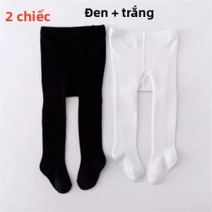 Trẻ Sơ Sinh Bé Gái Dệt Kim Quần 0-24 Tháng Thường Ngày Cotton Polyester Quần Legging Tập Đi Quần Trắng Đen Sơ Sinh 1/2 Chiếc