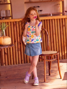 PPTOWN | Childrens Blouse New Summer 2026 Flying Sleeve Stylish and Adaptable