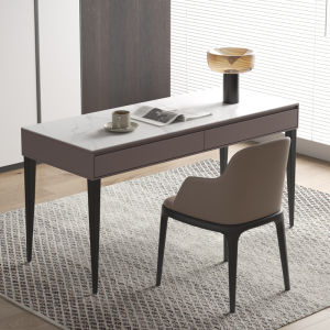 Elegant Modern Rock Surface Study Desk Home Office Workstation Designers Choice Master Bedroom Writing Table Italian Minimalist Style
