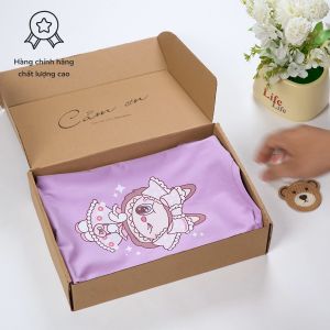 Đồ bộ bé gái tay dài mùa thu Labubu Bomines bộ ngủ thun cotton cho bé gái từ 3- 10 tuổi 12- 30kg DBTLABUBU3D