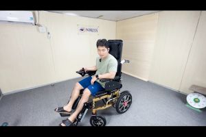 Xe Lăn Điện Có Tựa Đầu Cao Pittong Nâng Hạ Lưng CHân Tải Trọng 150kg Chính Hãng NIKITA XLD - 2000