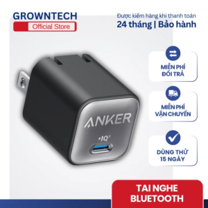 Bộ sạc nhanh Anker 30W Type-C sạc siêu tốc nhỏ gọn an toàn tương thích đa thiết bị (iPhone Samsung iPad).