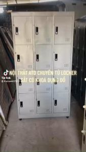 Tủ locker 12 ngăn có khóa mỗi ô rộng rãi đựng balo như hình 100% freeship