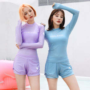 SAILBEE Womens Long Sleeved Swimsuit Diving Suit UV Sun Conservative Thin Surfer Suit Quick Dry Hot Spring Snorkeling Swimsuit N009