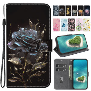 Stand Flip Wallet Case For OPPO Reno 11F 10 9 8 8T 8Z 7z 7 Pro Plus 4G 5G 7 Lite reno 10 Flip Painted Pattern Wallet Case