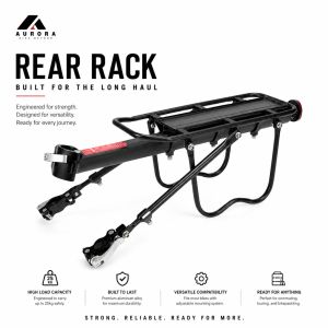 oeny | Bicycle Rear Rack Aluminum Alloy 25kg High Load Capacity Bike Luggage Carrier for MTB Road Touring Commuting Travel