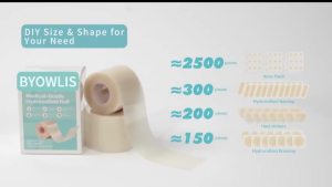 SG[ in stock]  Hydrocolloid Rolls for Wound Care - Extra Large Hydrocolloid Patch Bandages with Self-AdhesiveSuper Absorbent