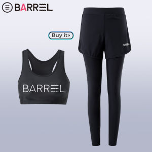 ชุดดำน้ำสองชิ้นแห้งเร็วสำหรับผู้หญิง ชุดซิปคอวี แขนยาว ขาสั้น ทรงสลิมฟิต เสื้อกั๊กดำน้ำแบบสวม