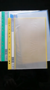 A4 11-Hole Clear Sheet Protectors 10 Pages Plastic Refill Clear Book Storage Loose-Leaf Document Bag